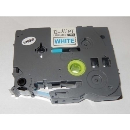 Utángyártott Brother TZE-233 fehér alapon kék betű P-Touch kompatibilis laminált szalag 12mm*8m